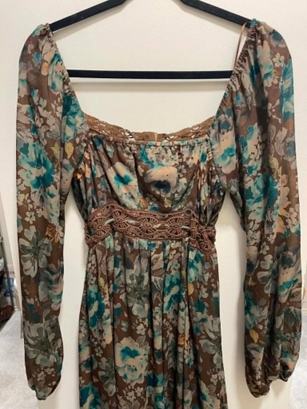 NWT Promesa Misty Meadow Floral Maxi Prairie Dress Sz M - Picture 8 of 10